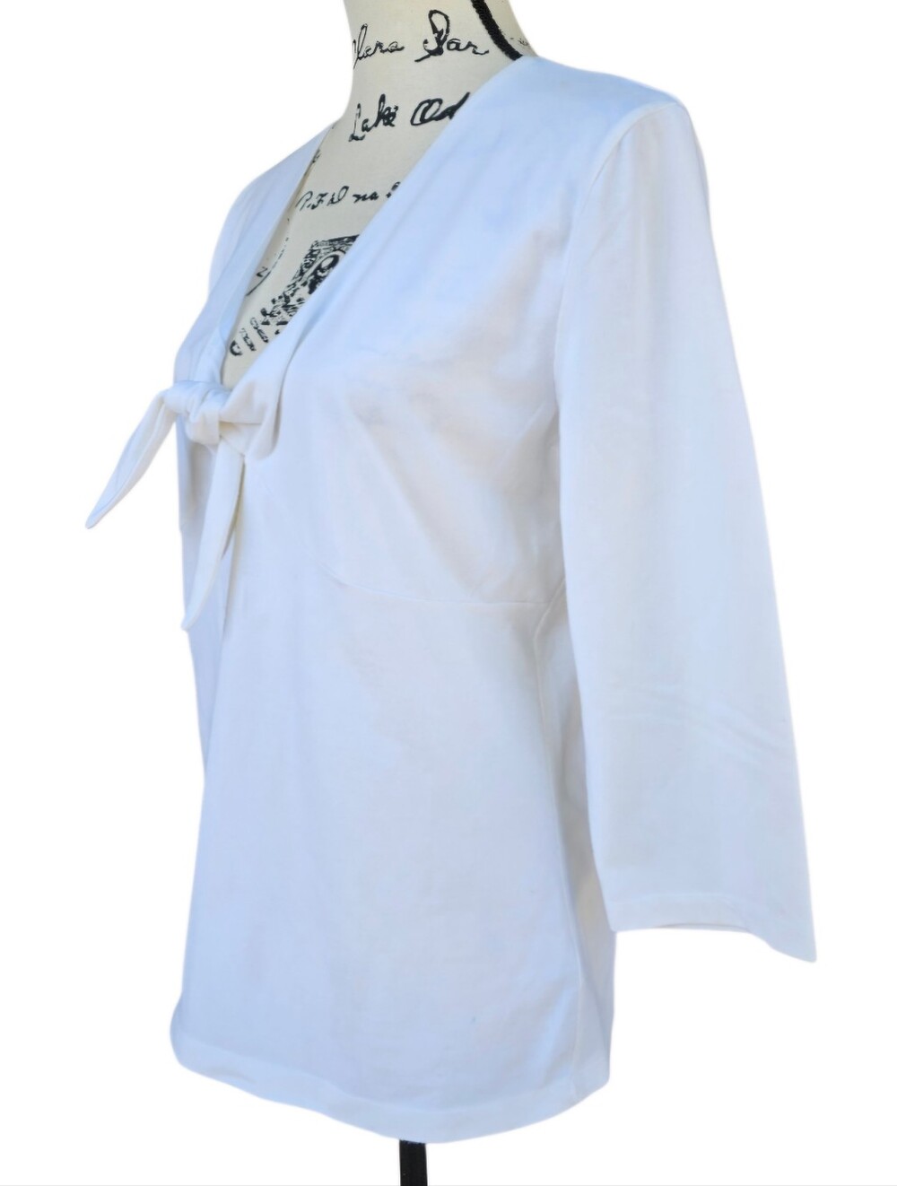 Ralph Lauren White Tie-Neck Women's Blouse - Picture 5 of 7
